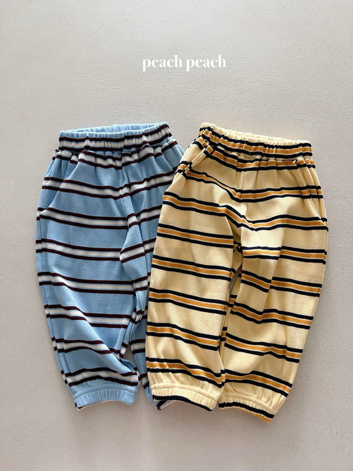 正韓春PEACHPEACH 兩色活潑感條紋褲