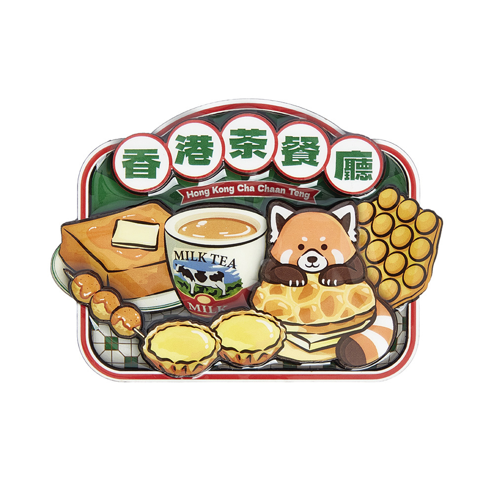 Hong Kong Cha Chaan Teng with Red Panda Magnet