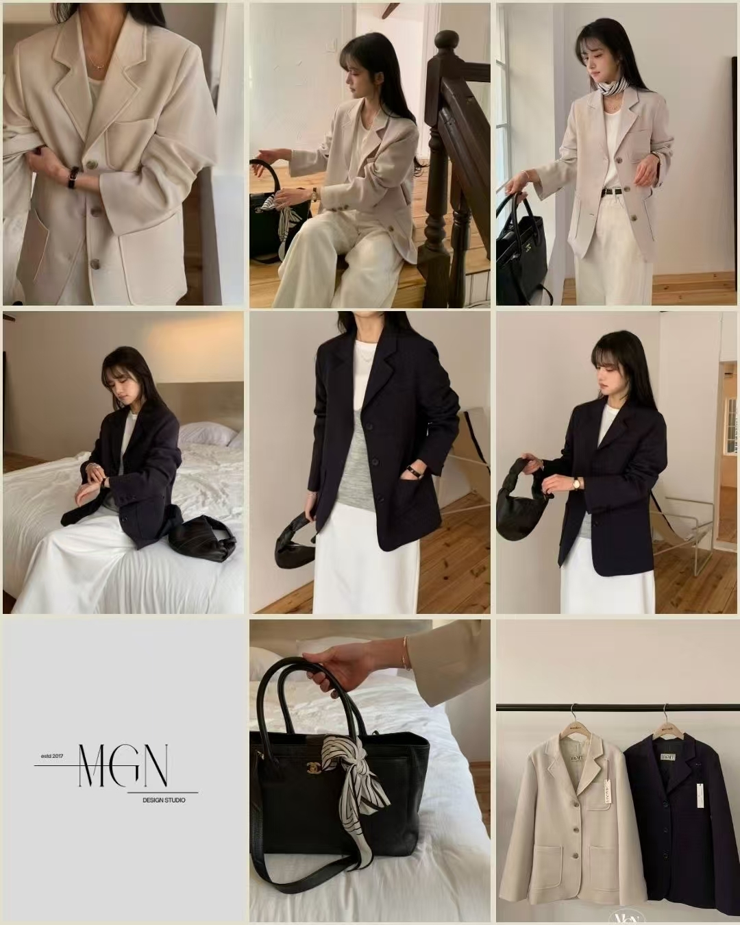 MN5518  大口袋中長版西裝外套 *特價* (充值購物金不適用)