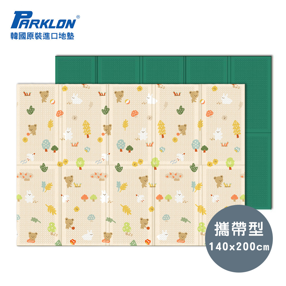 【PARKLON】韓國帕龍攜帶型摺疊地墊 / 野餐墊 - 熊熊野餐趣 (附提袋)