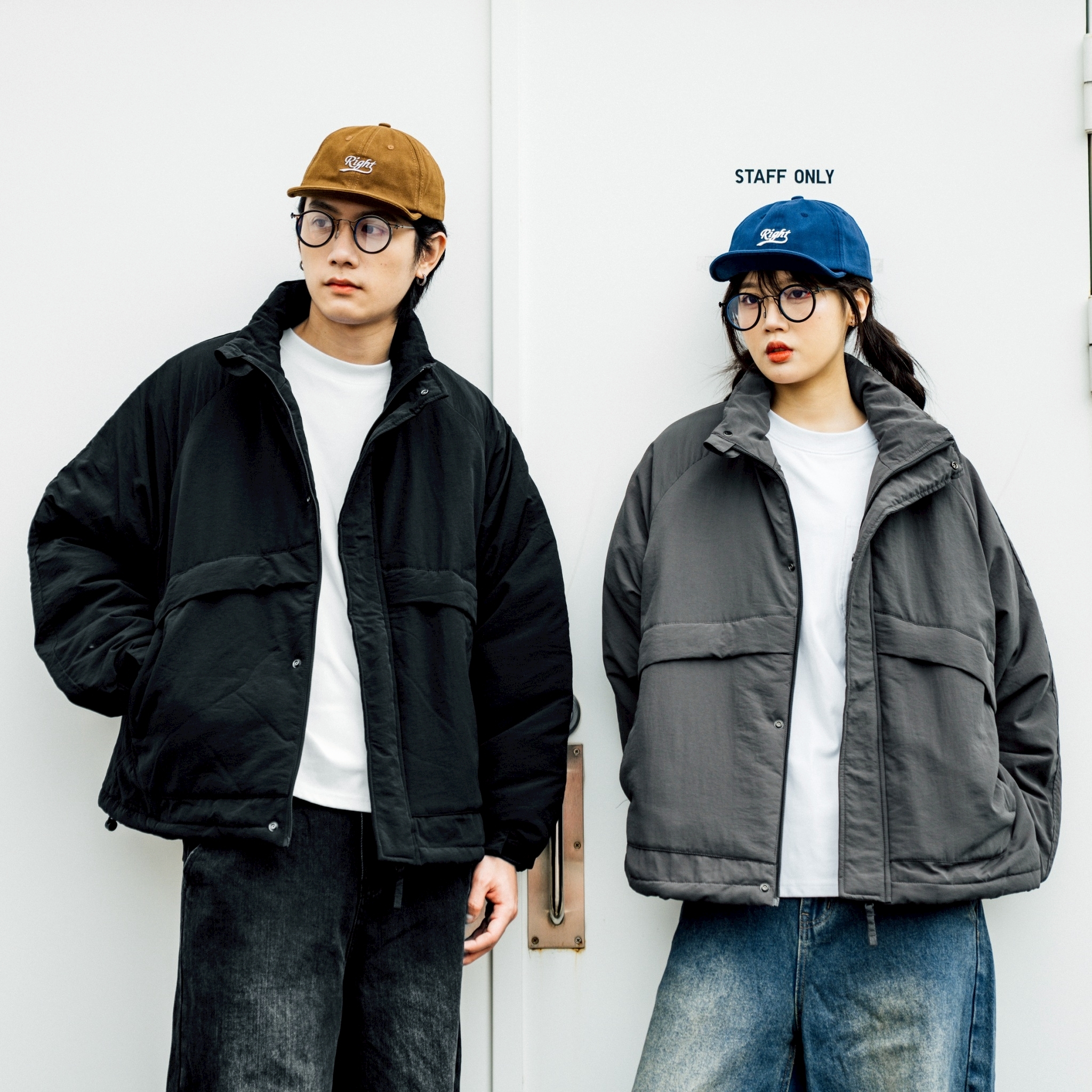 SBG 鋪棉立領口袋拉鍊外套-SB9002