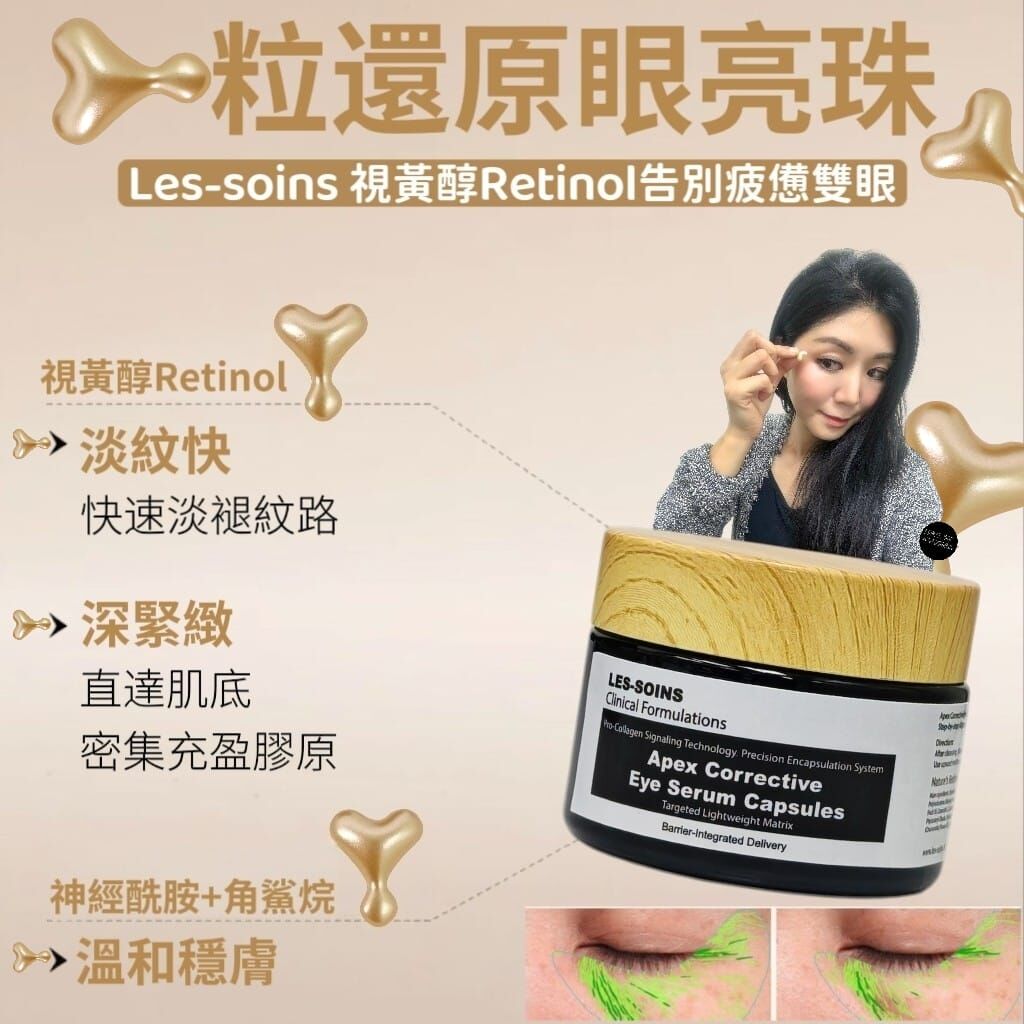 (修復眼瑕疵)Les-Soins視黃醇 Z937 Retinol告別疲憊雙眼✨ 一粒還原眼亮珠 1 盒20粒