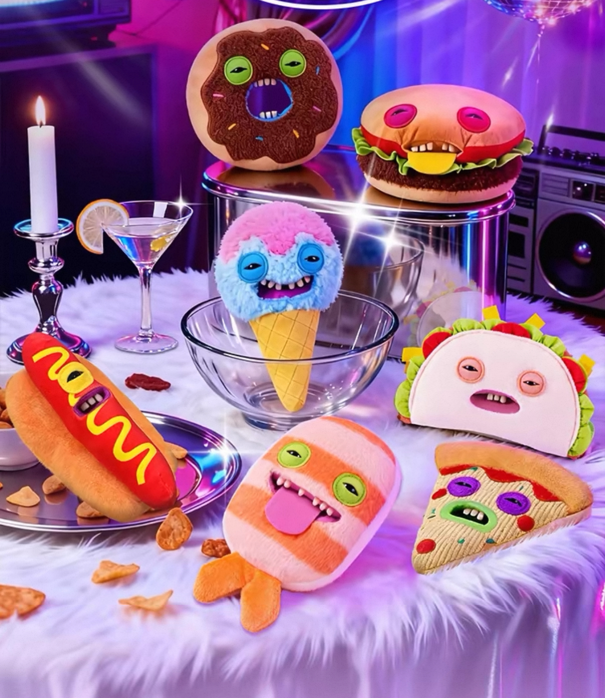 Fuggler 放克牙寶 正版 牙咪牙咪系列 速食盲盒 食萌獸盲盒 牙齒怪 毛絨娃娃 公仔 食物 6+1款 (任買兩件7-11免運)/預購