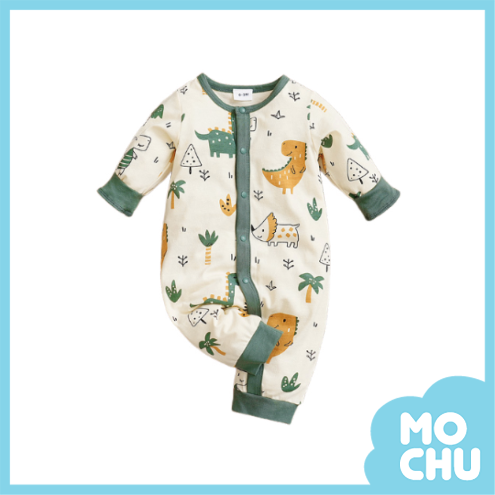 熱帶恐龍長袖連身衣