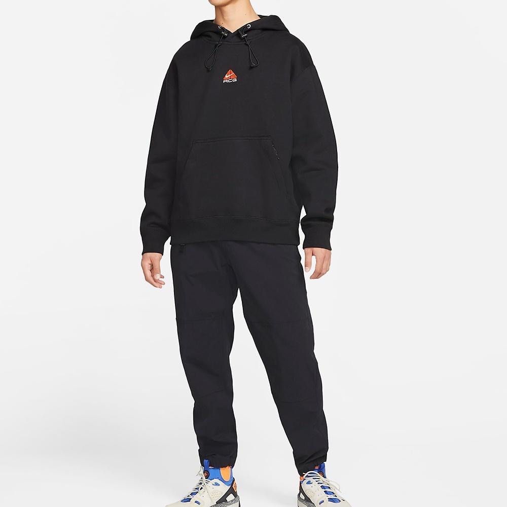 NIKE ACG THERMA-FIT 男款 黑橘 重磅 電繡 連帽T恤 帽T DH3088-010