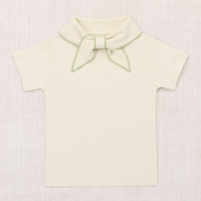 Misha & Puff 滾邊領結上衣 Scout Tee - Marzipan