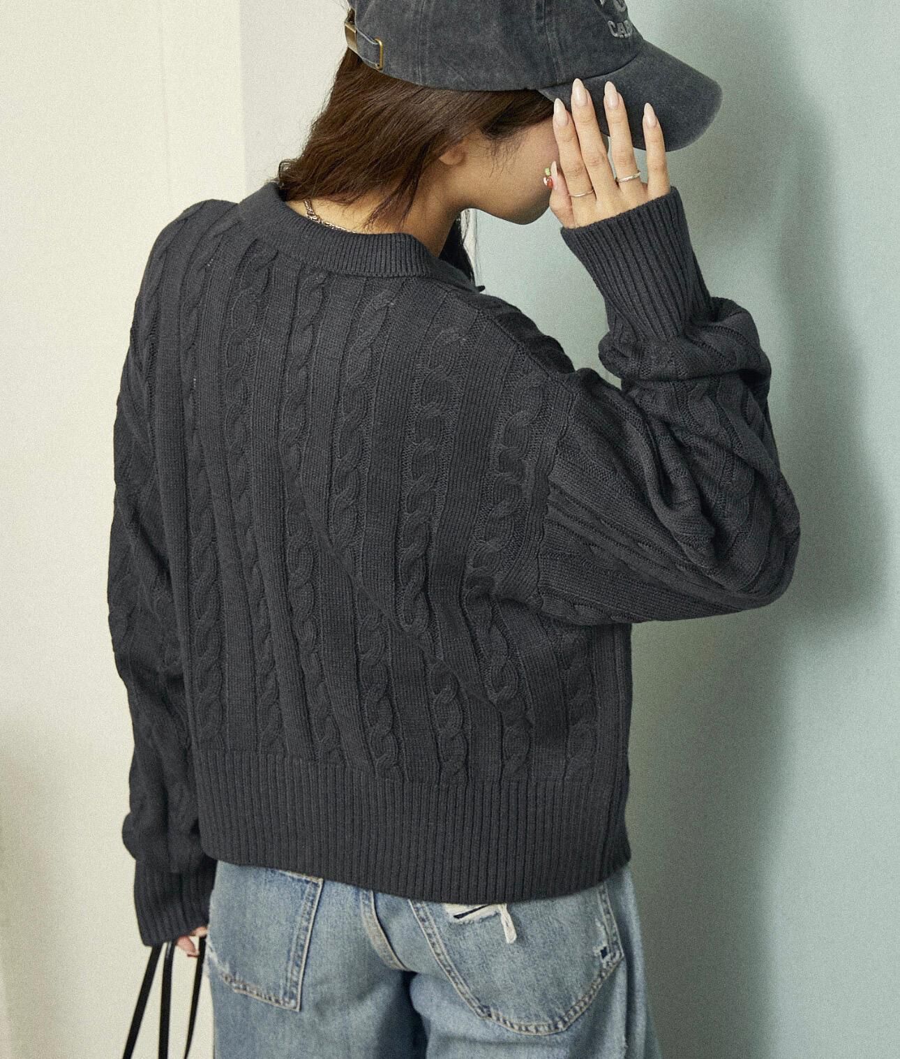 【預購】JN021101 U.S. POLO ASSN. 翻領麻花編織針織外套