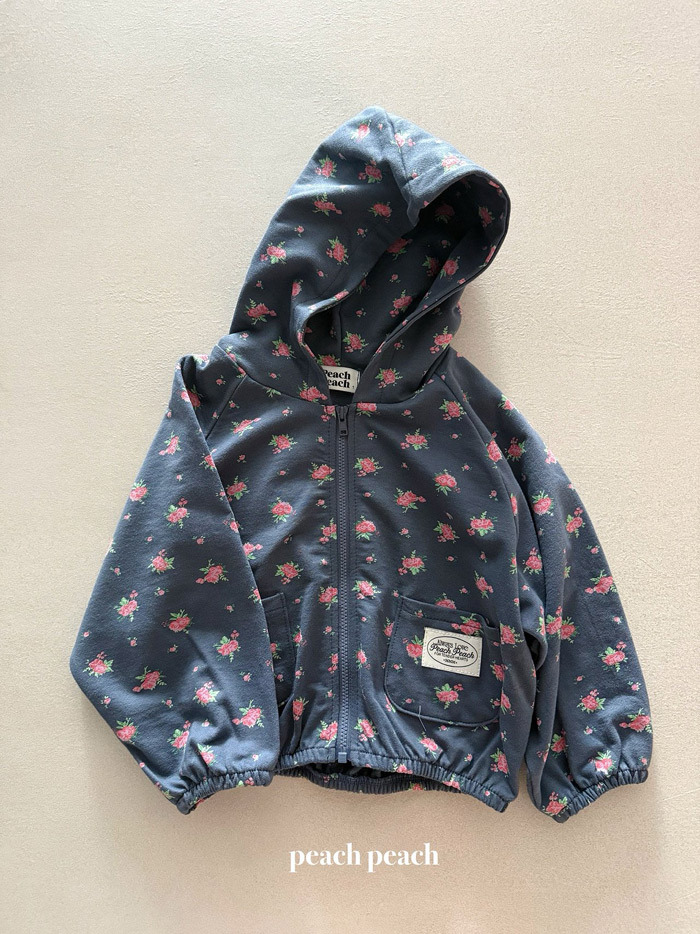 正韓春PEACHPEACH 兩色春意碎花連帽外套