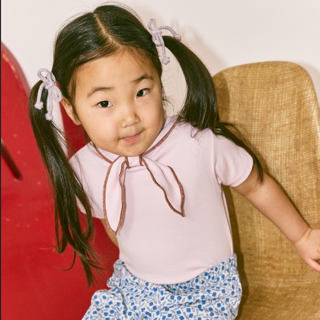 Misha & Puff 滾邊領結上衣 Scout Tee - Aura