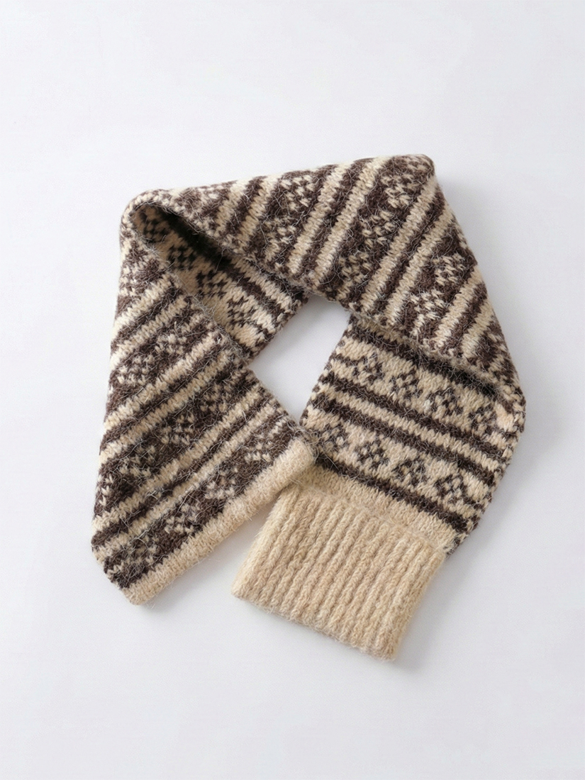 北歐可可鬆軟毛海針織圍脖