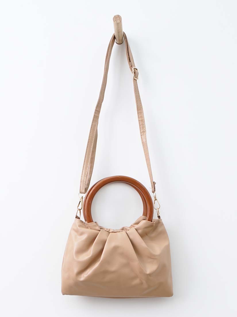 抓皺迷你手提斜背兩用包(3色)