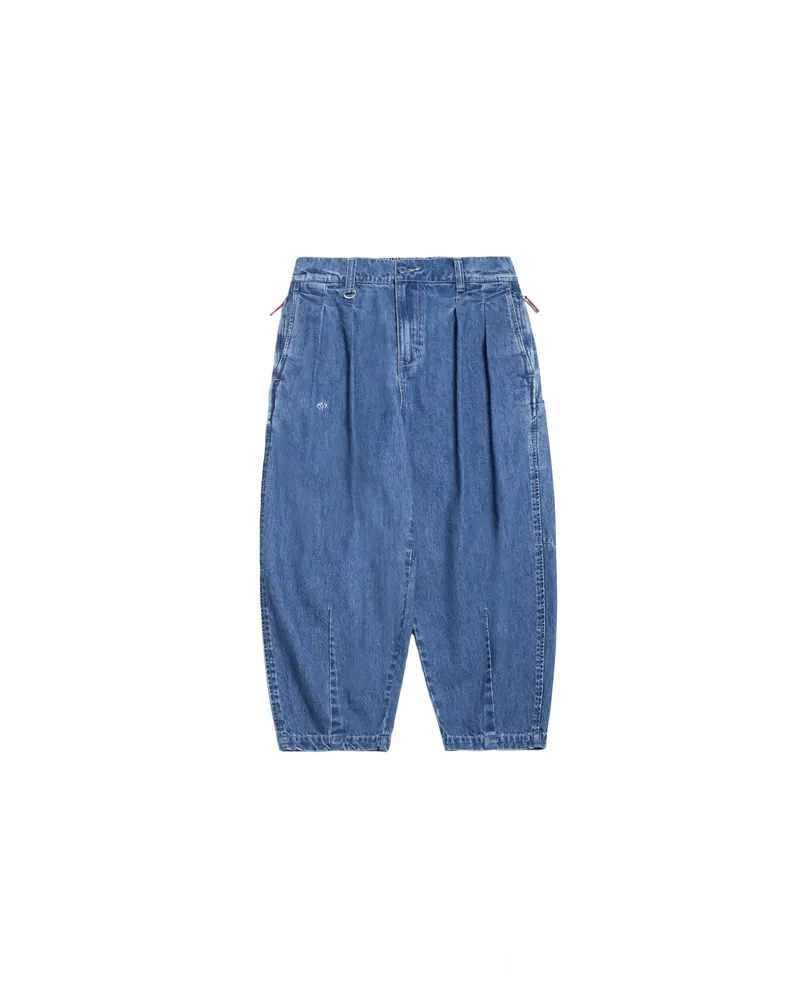 PERSEVERE BALLOON-FIT TAPERED PANTS - WASHED BLUE
