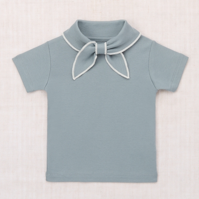 Misha & Puff 滾邊領結上衣 Scout Tee - Dove