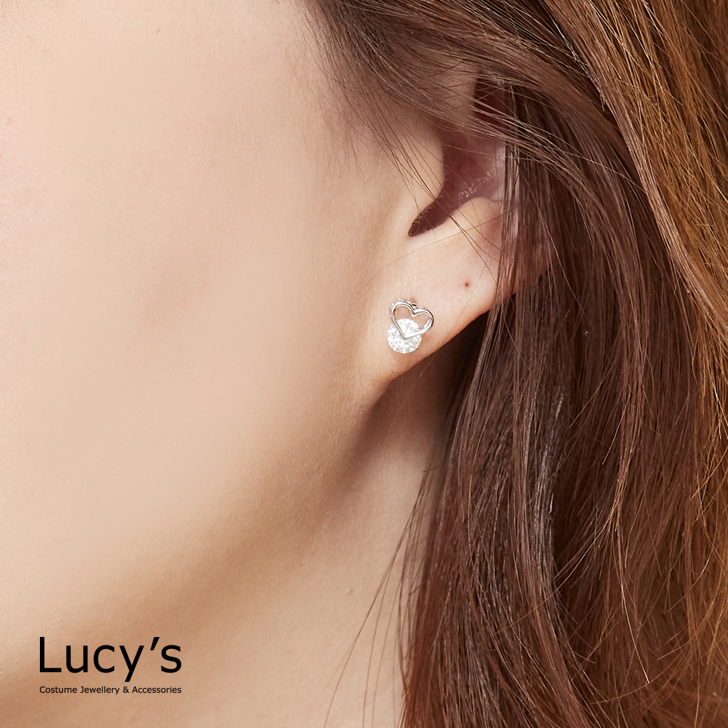 925純銀〔輕銀系列〕心動光點 耳環 (126399)