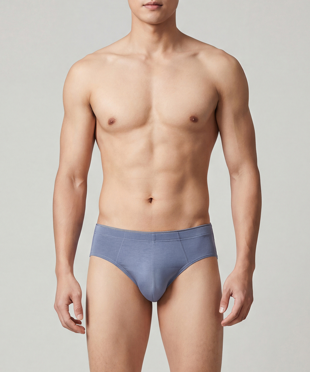 新時尚木纖 男中腰三角褲 HE4351C