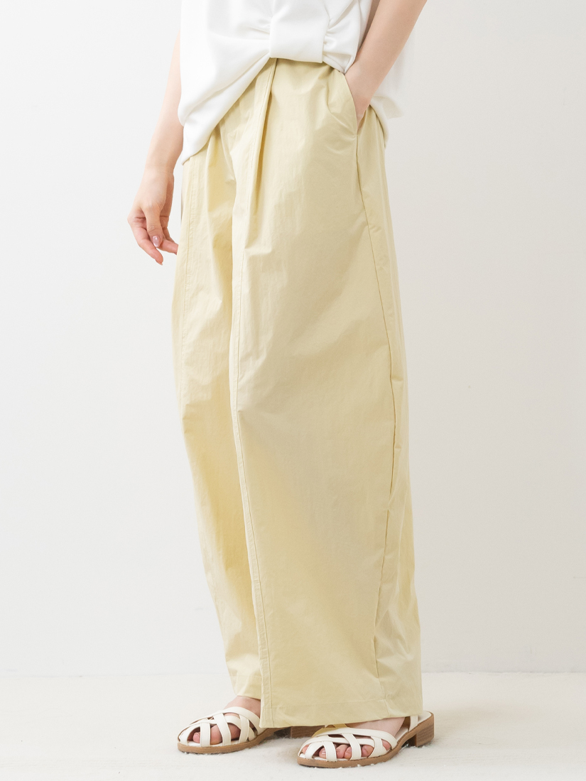 降落傘布鬆緊腰壓線打褶氣球褲