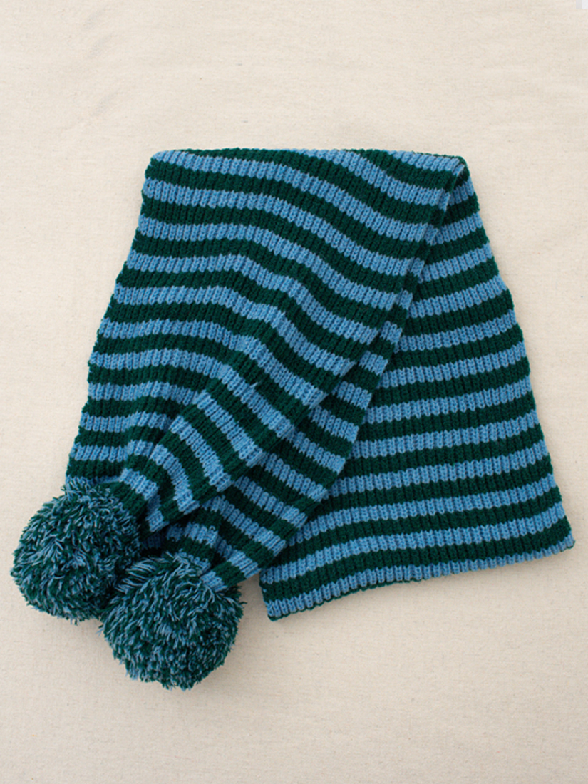 雪人球球鬆軟針織圍巾