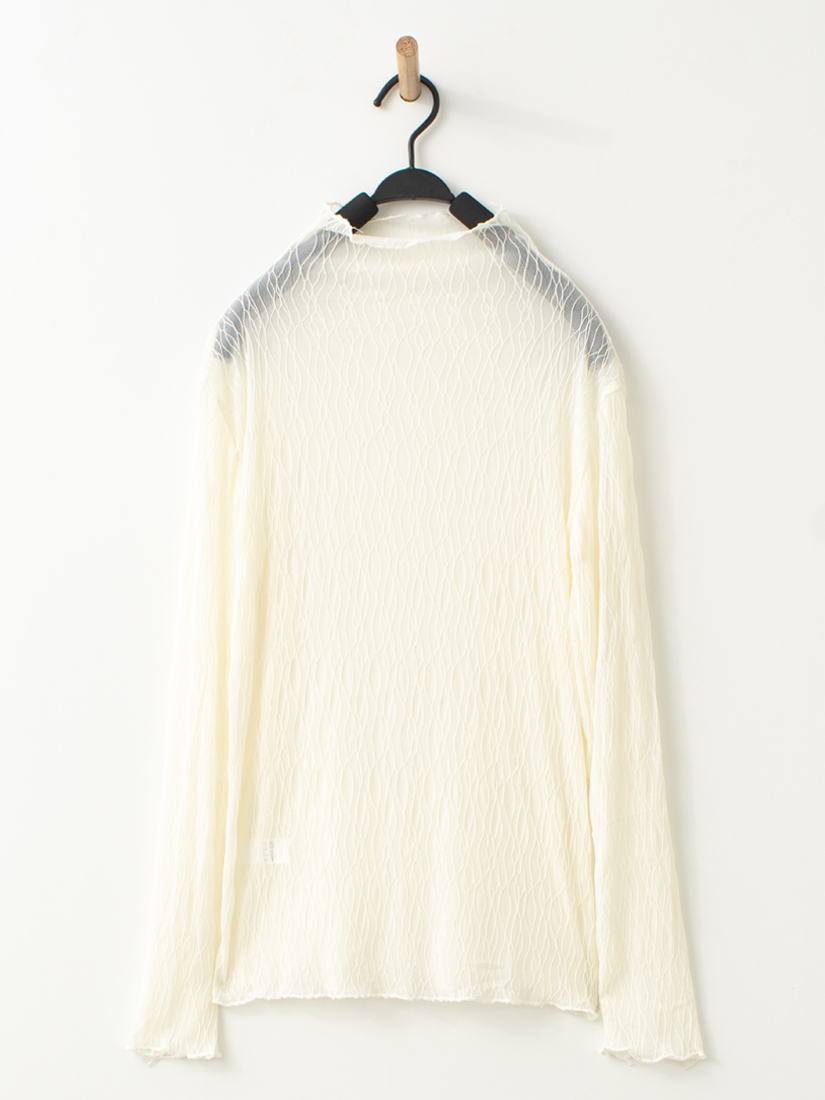 蕾絲透膚立領內搭上衣