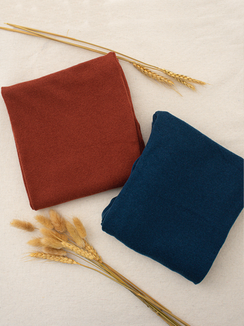 無地素色質感針織圍巾