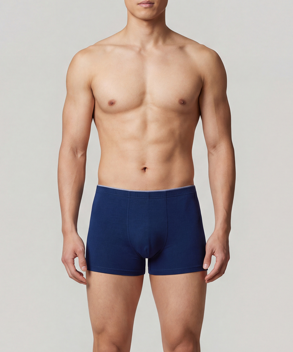 新時尚木纖 男中腰平口褲 HE4495C