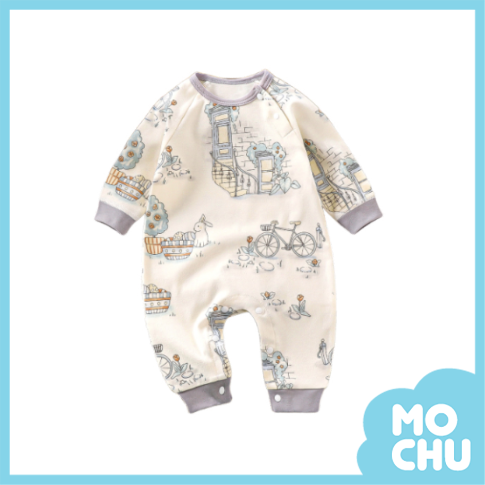 小兔童話世界長袖連身衣