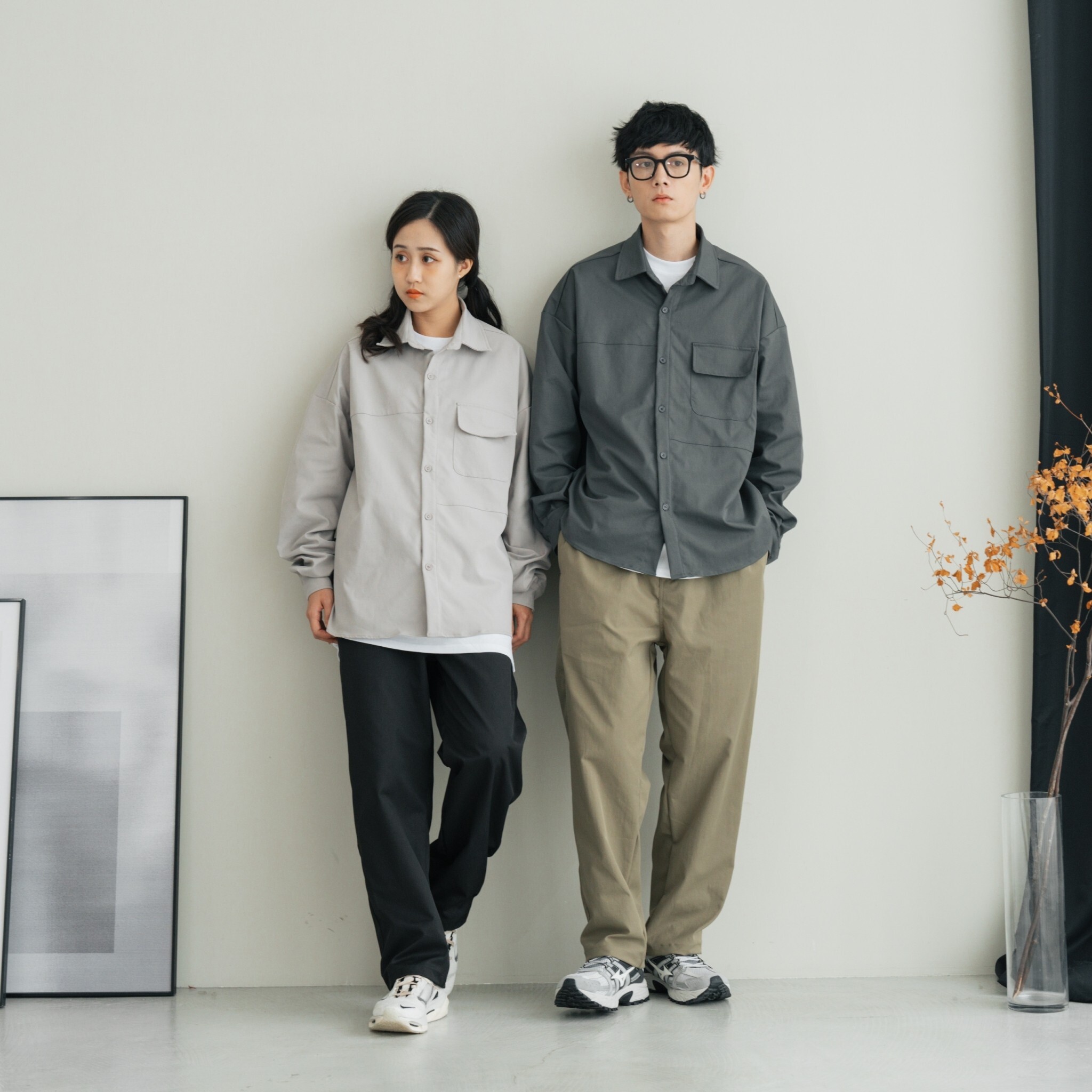 <台灣現貨>類棉感微彈微寬長褲 SB2024 四色