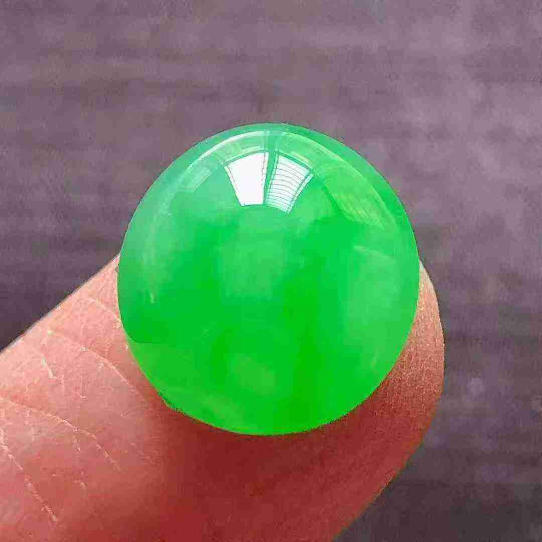 翡翠高冰陽綠蛋面,天然翡翠A玉, 緬甸玉, Jade, Jadeite