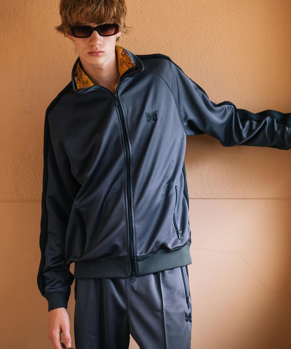 Needles 別注 Track Jacket PolySmooth 炭灰