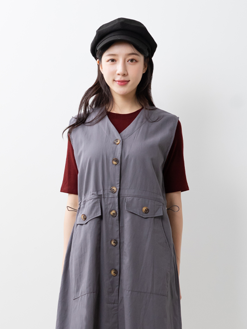 素面柔彈五分袖上衣