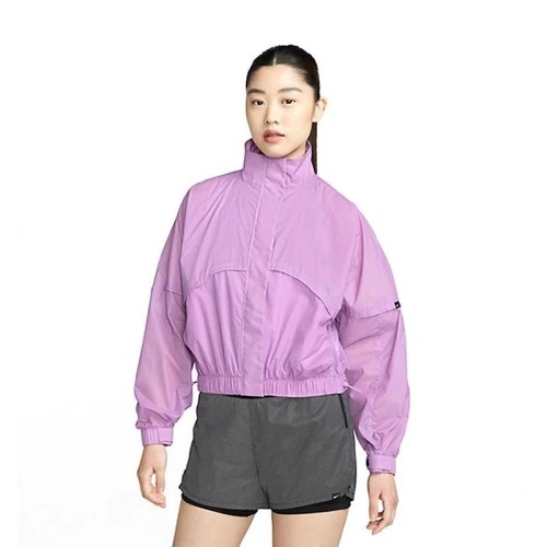 NIKE 小標LOGO 慢跑 寬鬆 薄外套 下擺拉環 立領外套 女生 DX0289-532