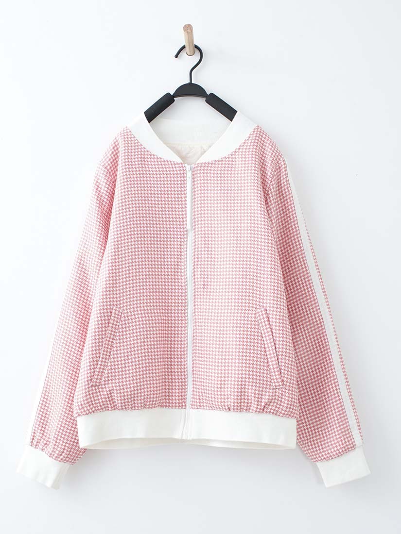 千鳥格顯瘦運動風外套