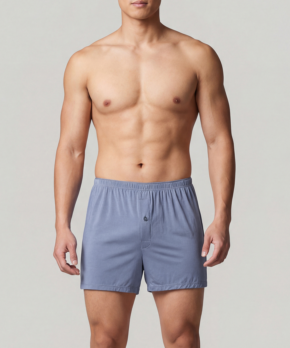 新時尚木纖 男開襟平口褲 HE4494C