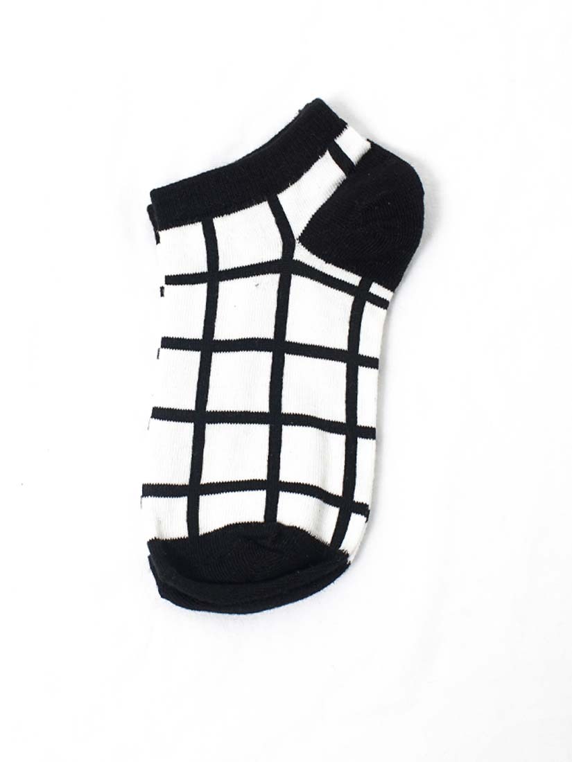 幾何線條船型短襪(2色)