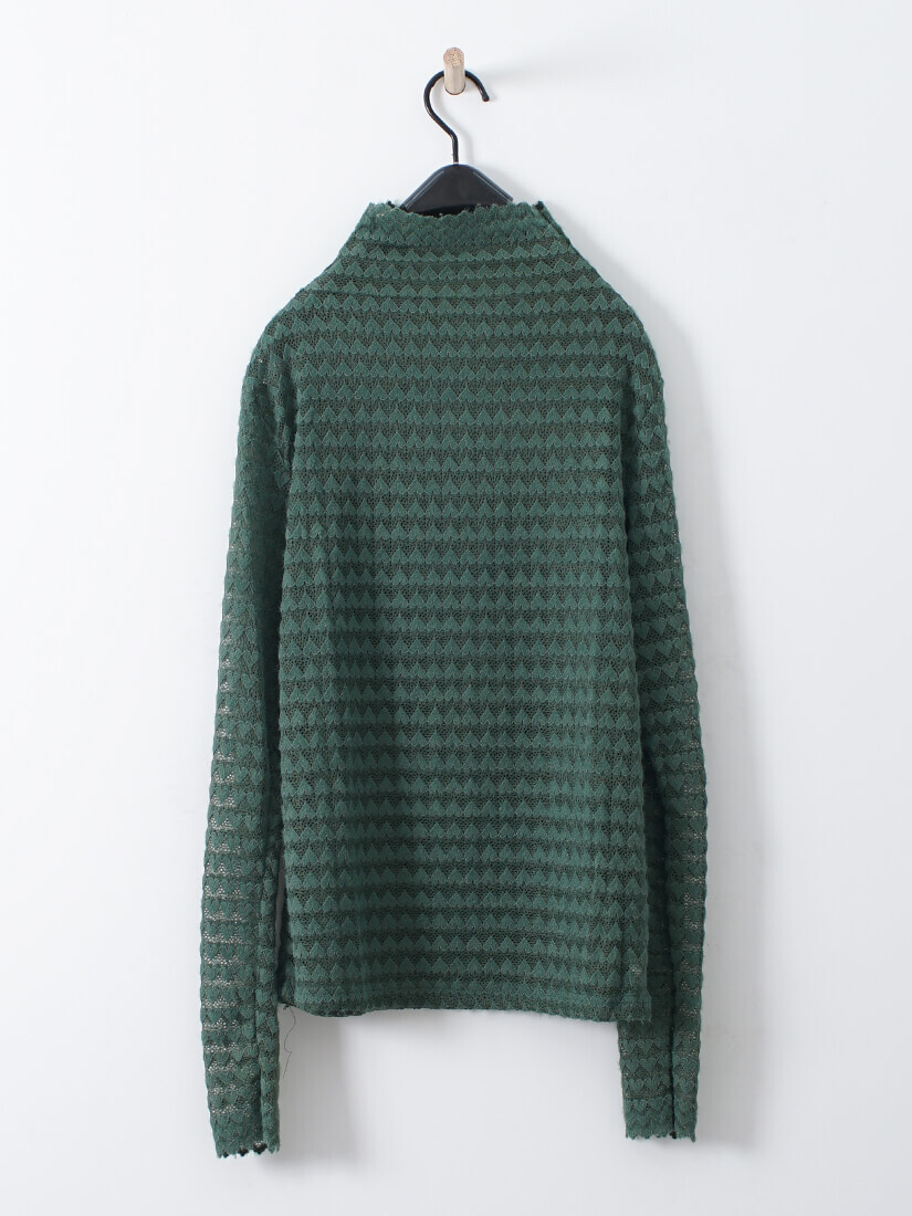 愛心蕾絲高領內搭上衣(4色)