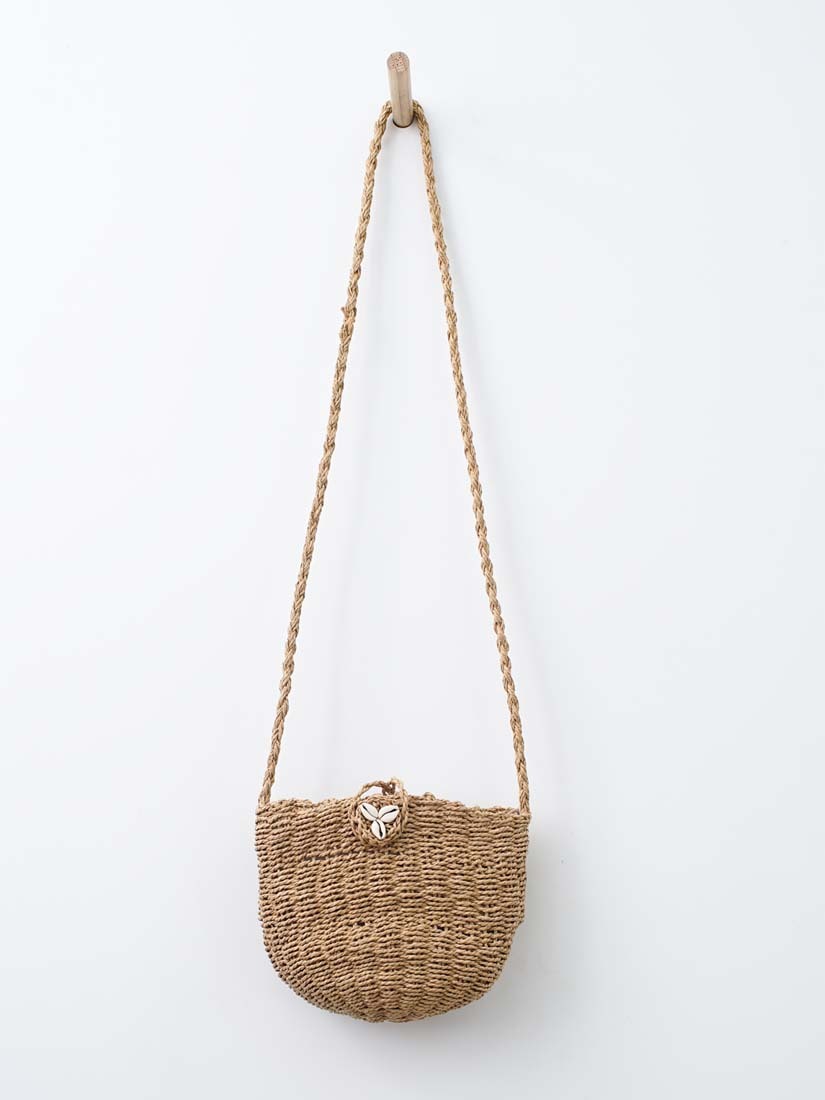 貝殼草編斜背包(2色)