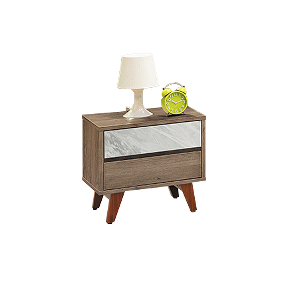 柏蒂家居-卡米爾1.6尺床頭櫃/二抽收納置物櫃