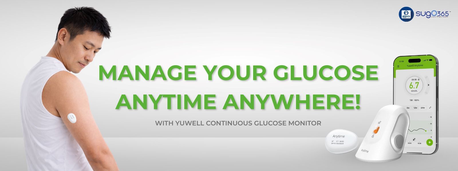 Continuous glucose monitor, real-time glucose monitor