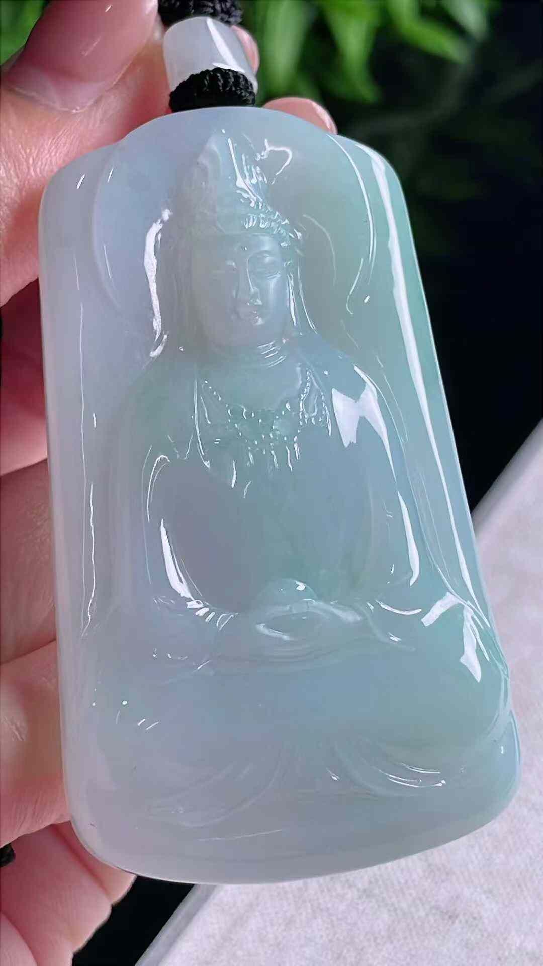 1235731 翡翠冰晴起膠觀音