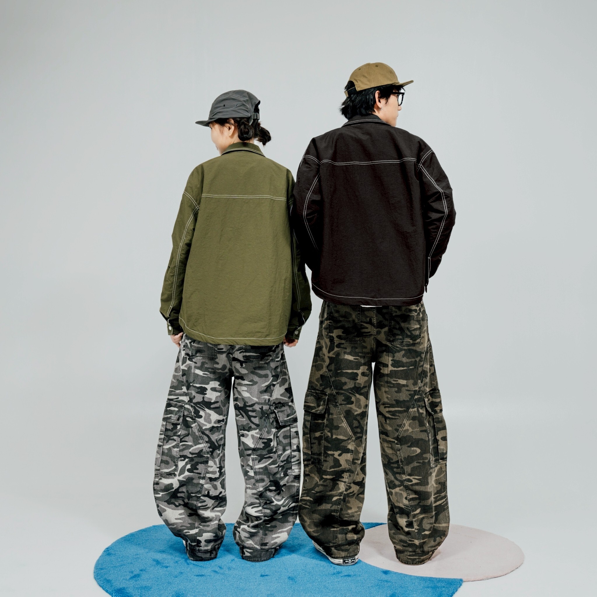 <台灣現貨>迷彩口袋彎刀長褲 SB7531 二色