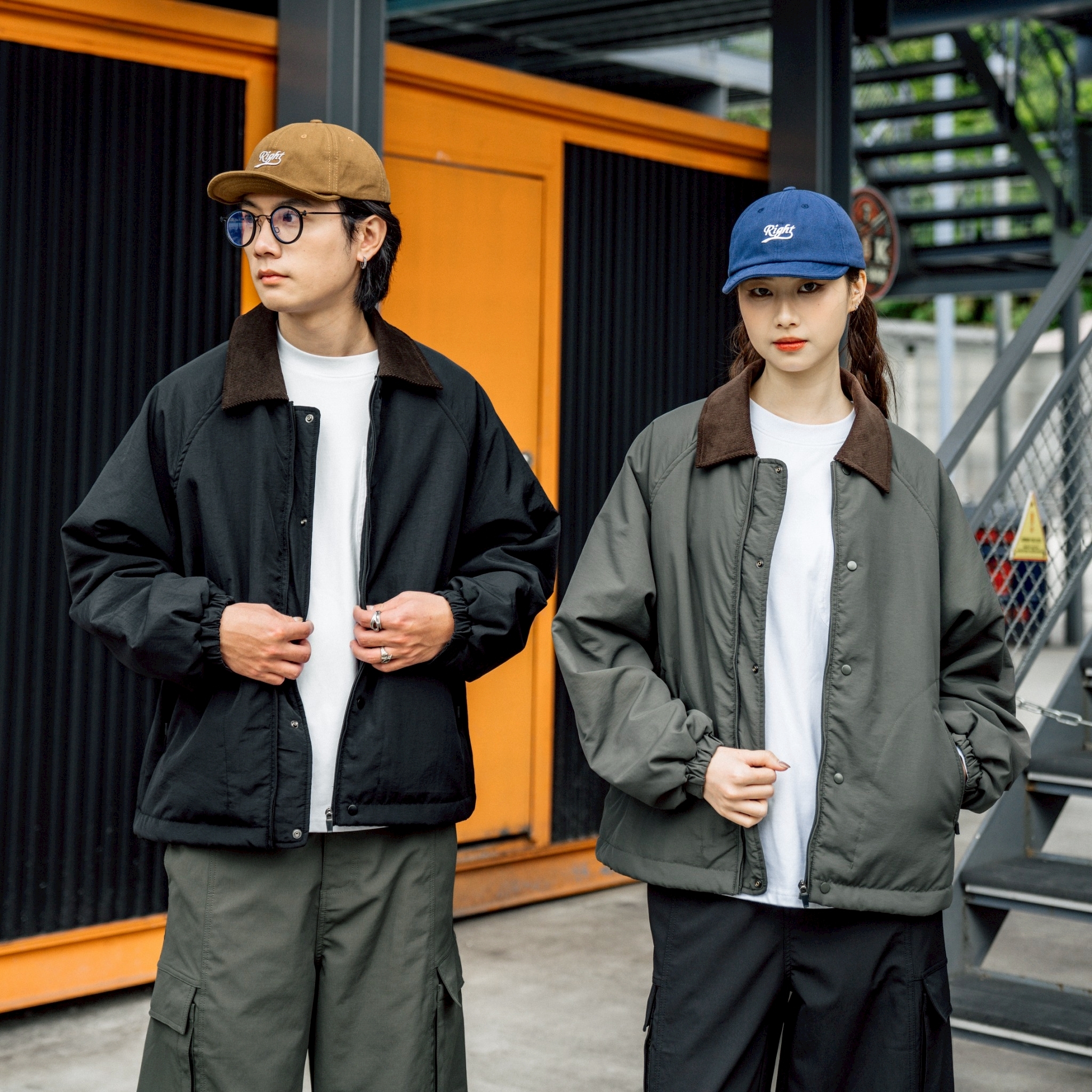 SBG 輕薄棉防風燈芯絨領底特律外套-SB5231