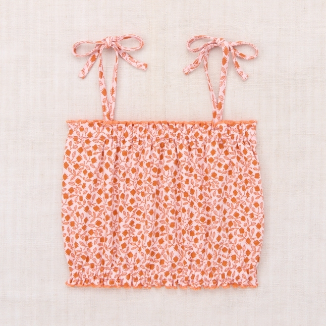 Misha & Puff 渡假風花朵圖騰綁帶上衣 Sydney Top - Aura Lisse Fields