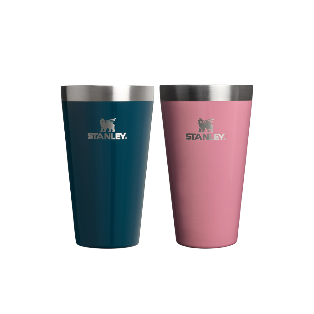 STANLEY ​​​冒險系列 真空不銹鋼 品脫杯 0.47L / 璀璨綠 / 璀璨粉 (2入組)