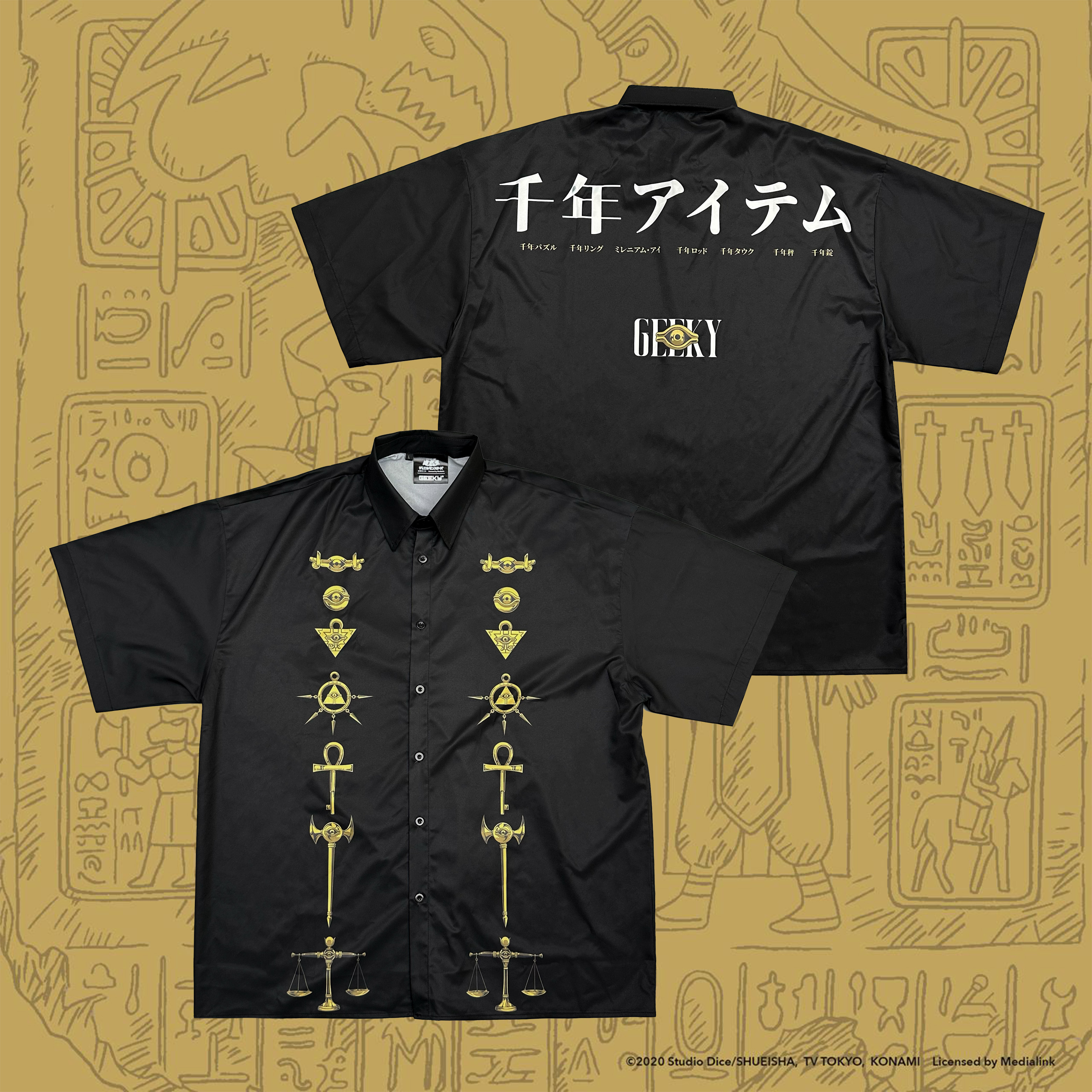 GEEKY x 遊戲王千年法器短袖襯衫