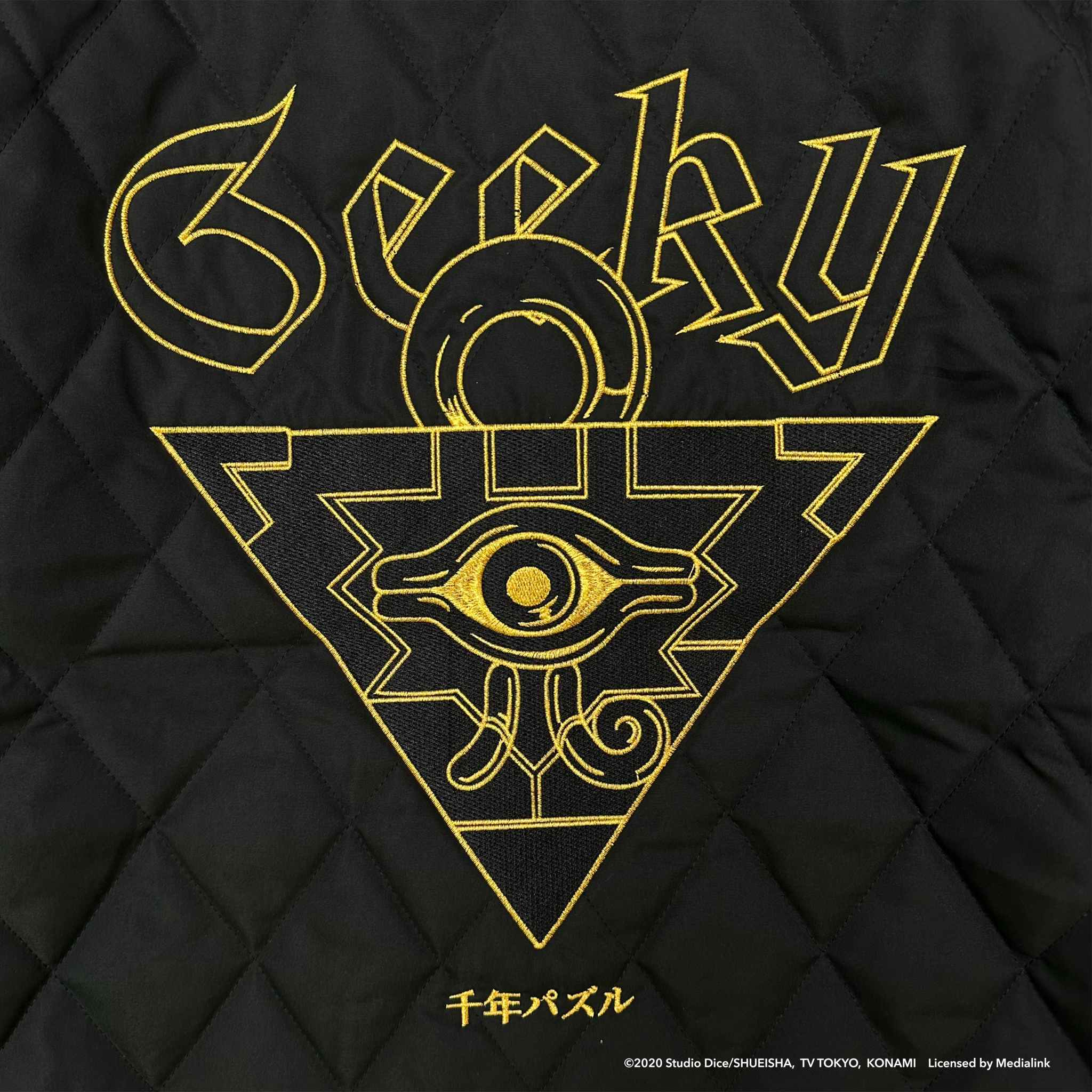 GEEKY x 遊戲王千年積木菱格紋外套-黑