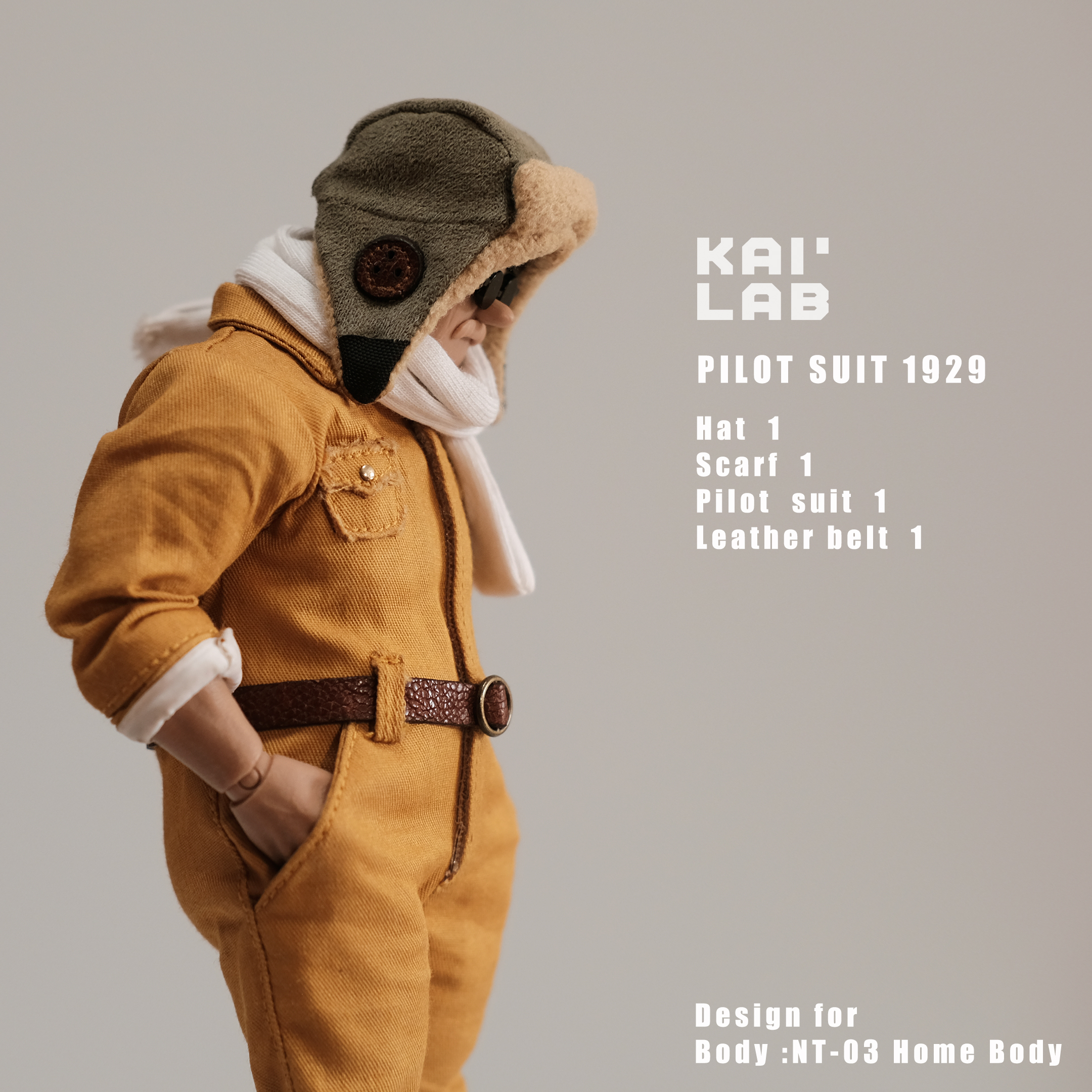 KAI LAB 1/12 Pilot Suit 1929 accessories  (Nota NT-03 body fit)