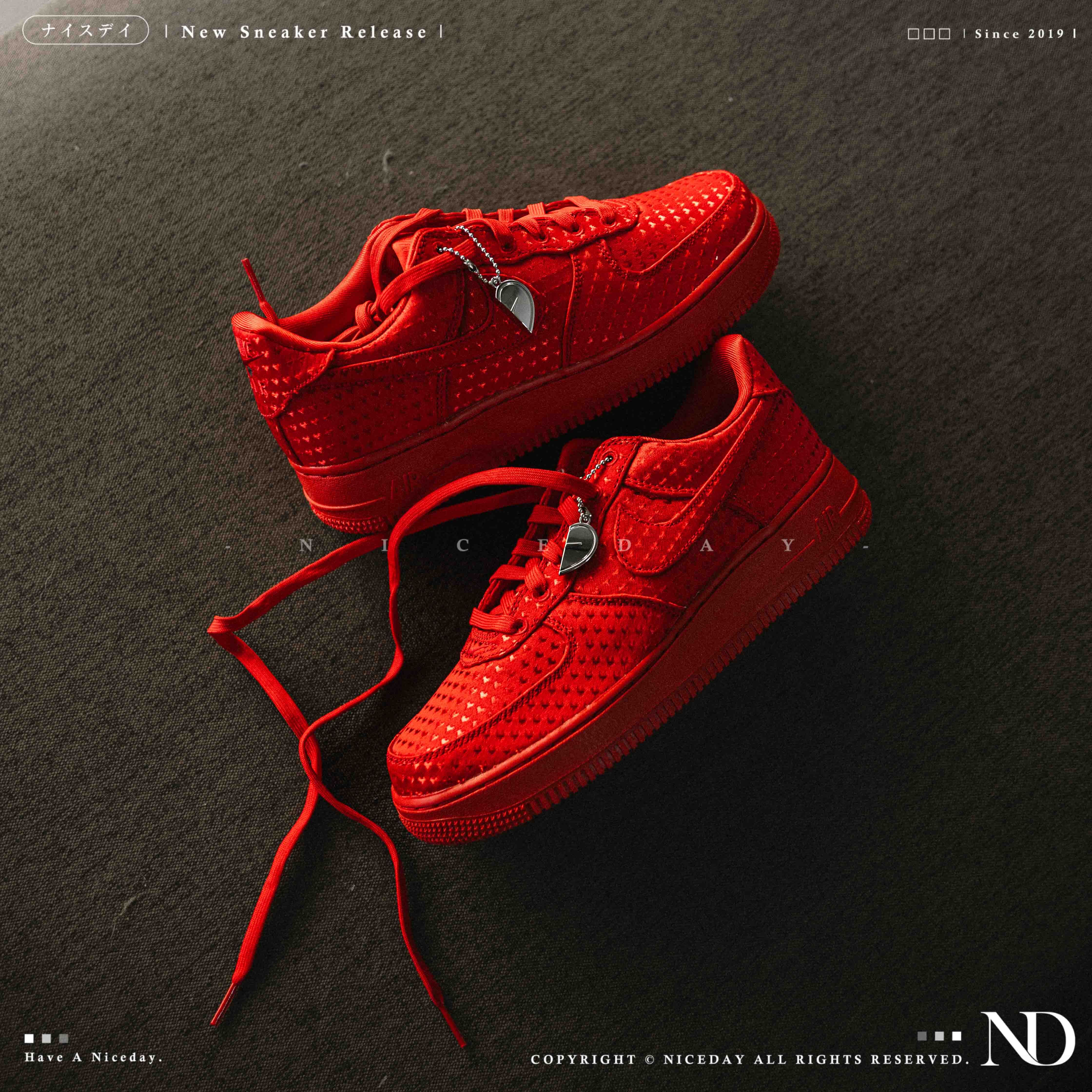 NICEDAY 代購 Nike Air Force 1 情人節 愛心 2026 限定 滿版 心 紅色 男款 IB6836-600