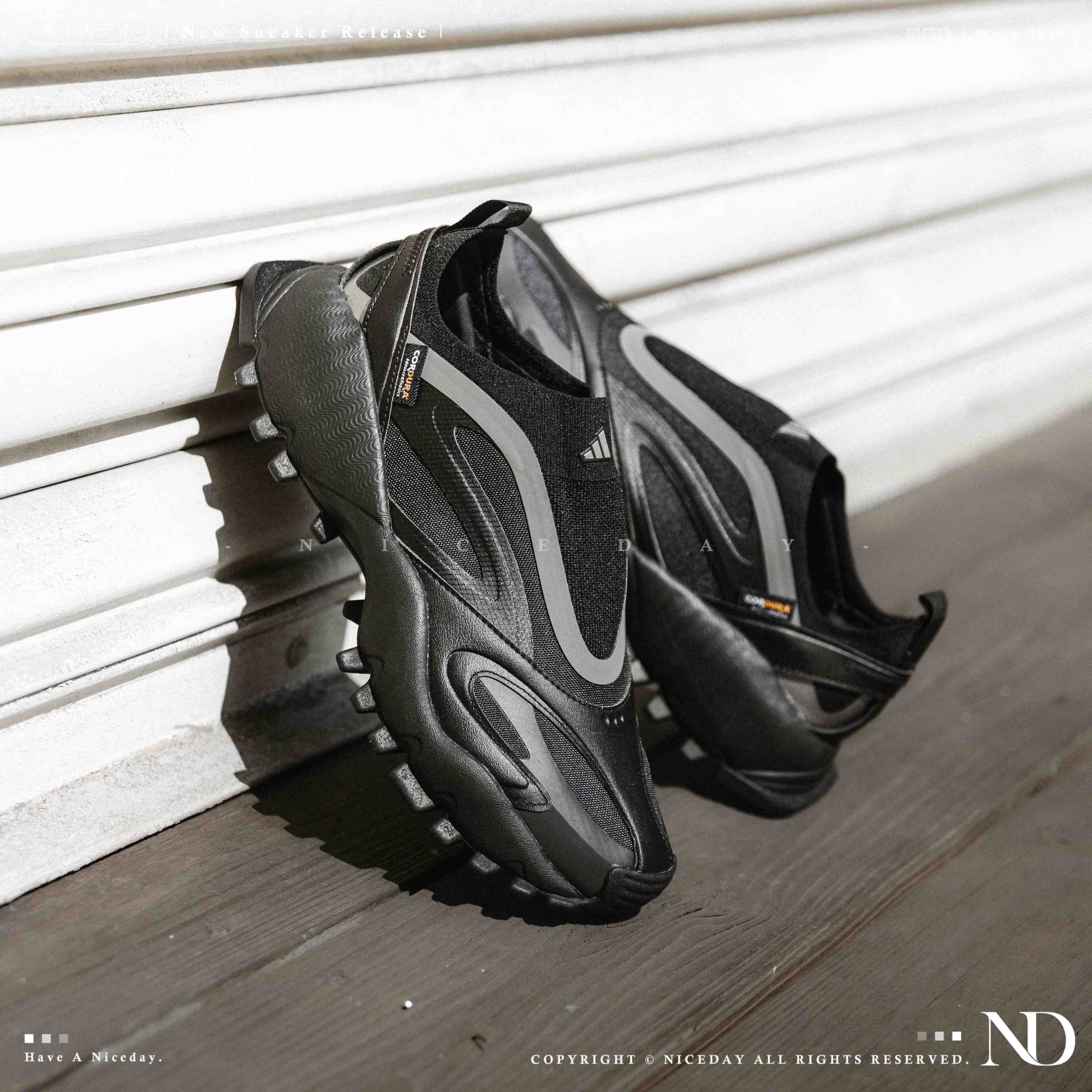 NICEDAY 代購 Adidas SEEULATER DRIFTCORE Black 黑色 黑 一腳蹬 輕便 無鞋帶 KI6764