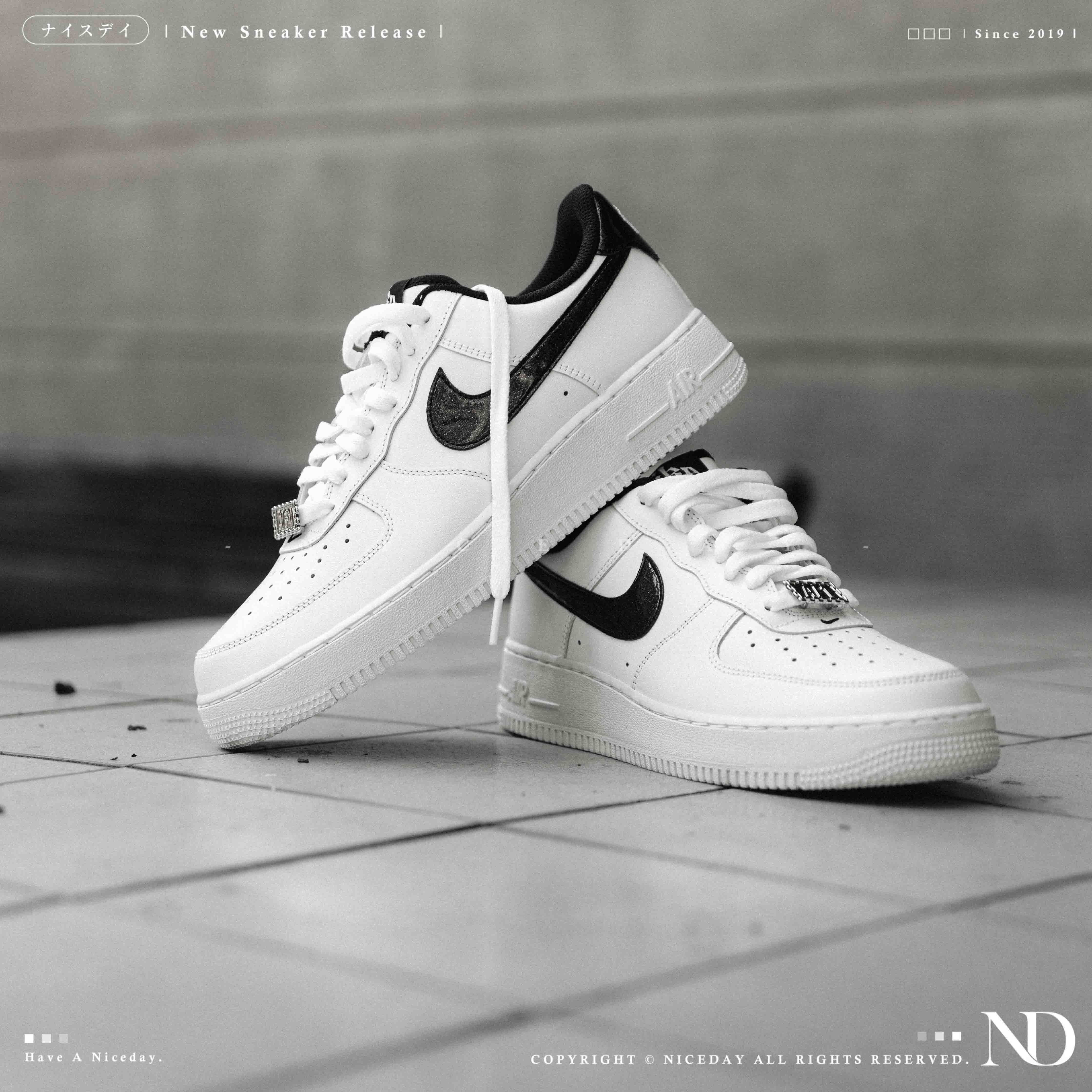 NICEDAY 代購 Nike Air Force 1 白 白黑 漆皮 亮面 AF1 熊貓 HF2898-101