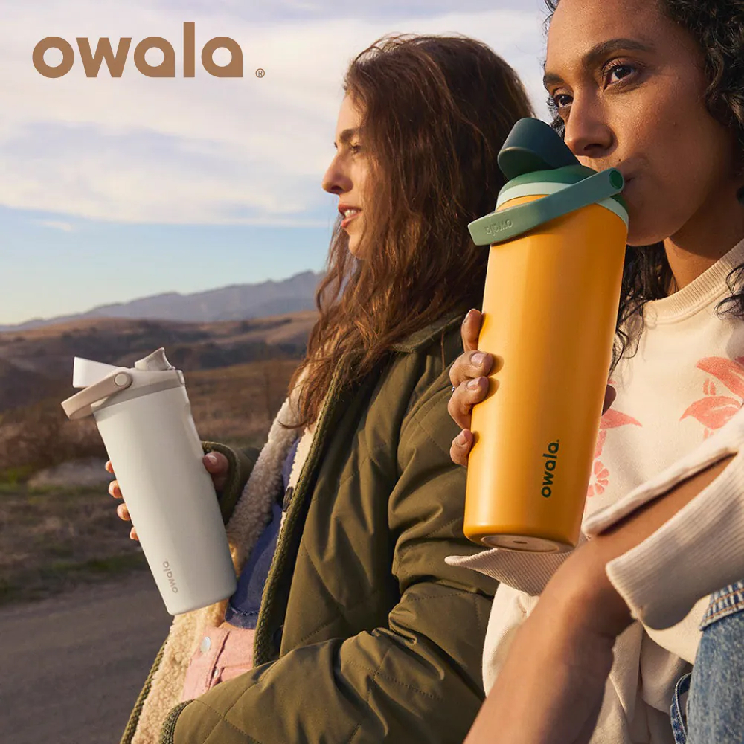 Owala® FreeSip Sway 890ml / 30oz 不鏽鋼 雙飲口吸管手提水壺