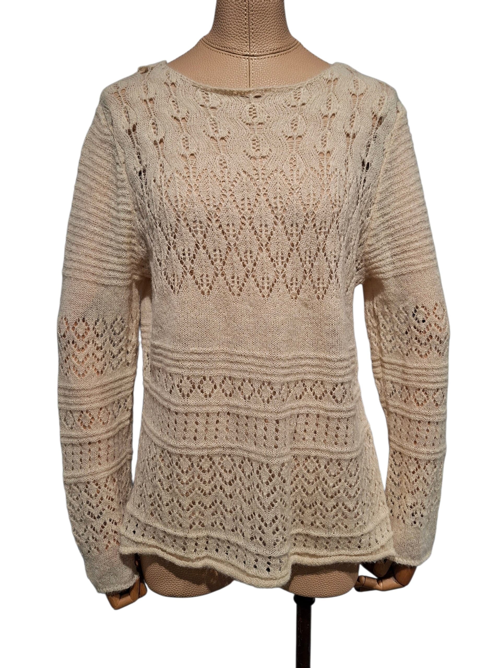 混款通花薄morhair冷衫 (現貨款式）